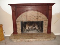 Granite Fireplace with new Mantle